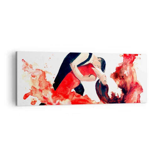 Lærredstryk - Billede på lærred - Tango - en sensuel bølge - 140x50 cm