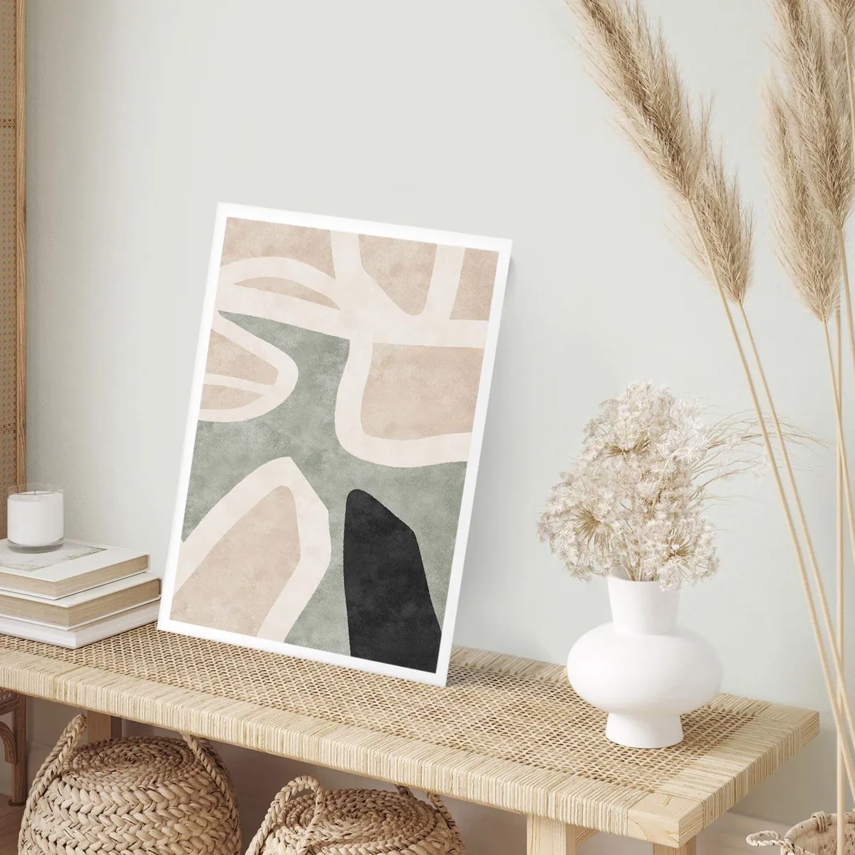 Plakat - Komposition med et sort tema - 30x40 cm