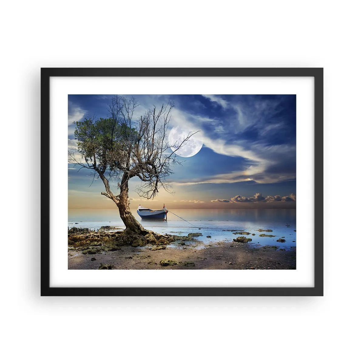 Plakat i sort ramme - Er dette enden eller begyndelsen? - 50x40 cm