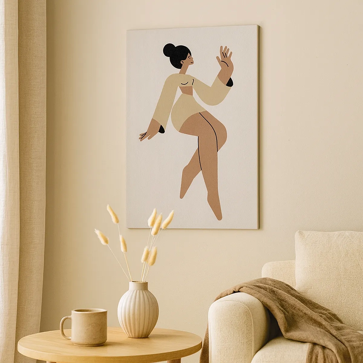 Lærredstryk - Billede på lærred - Form af nåde - 50x70 cm