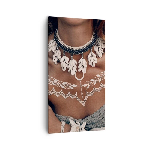 Lærredstryk - Billede på lærred - Talismaner, ritualer om kvindelighed - 55x100 cm