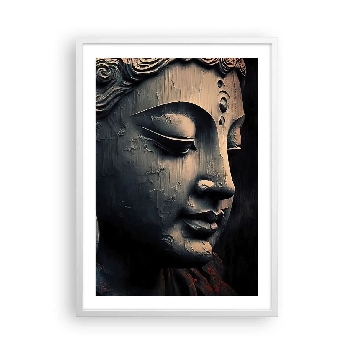 Plakat i hvid ramme - I pagt med verden - 50x70 cm