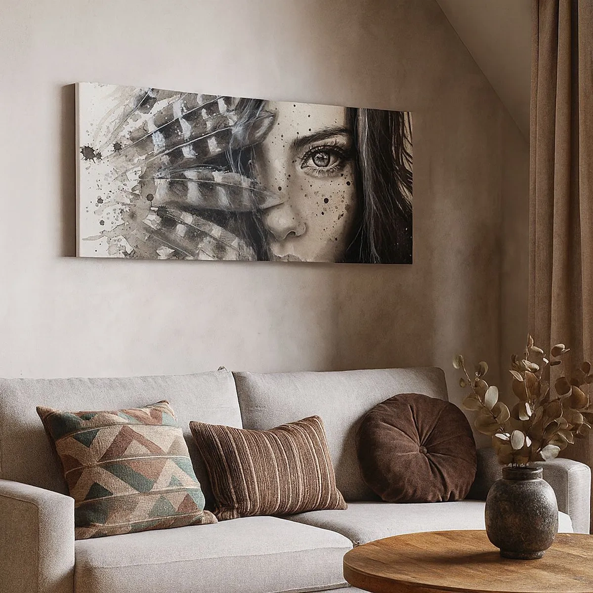 Lærredstryk - Billede på lærred - Vild skønhed - 100x40 cm