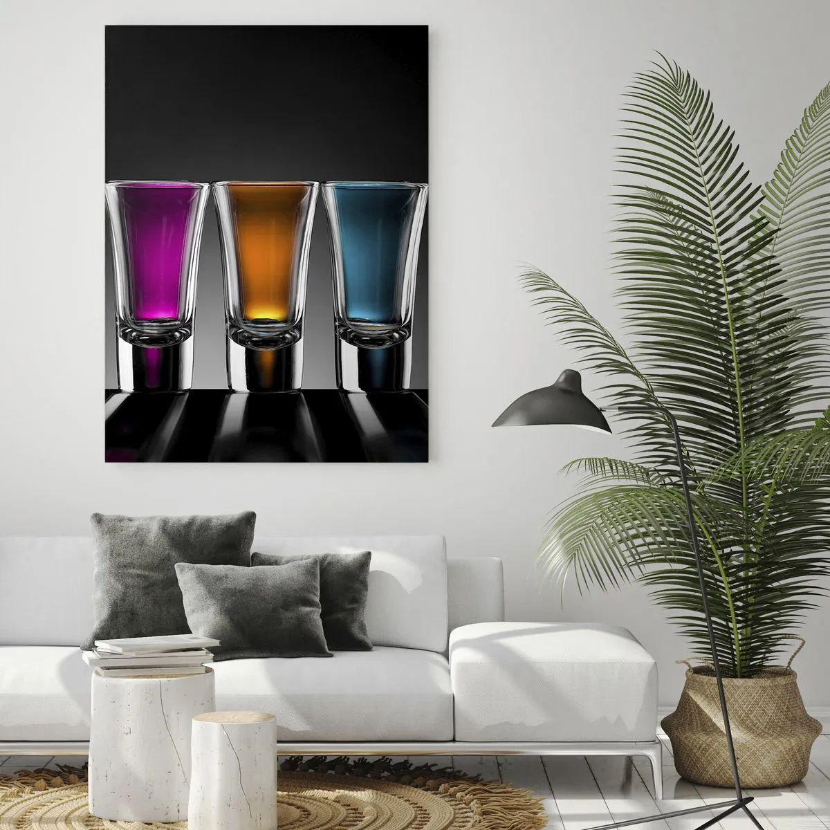 Billede på glas - Glædens farver - 70x100 cm