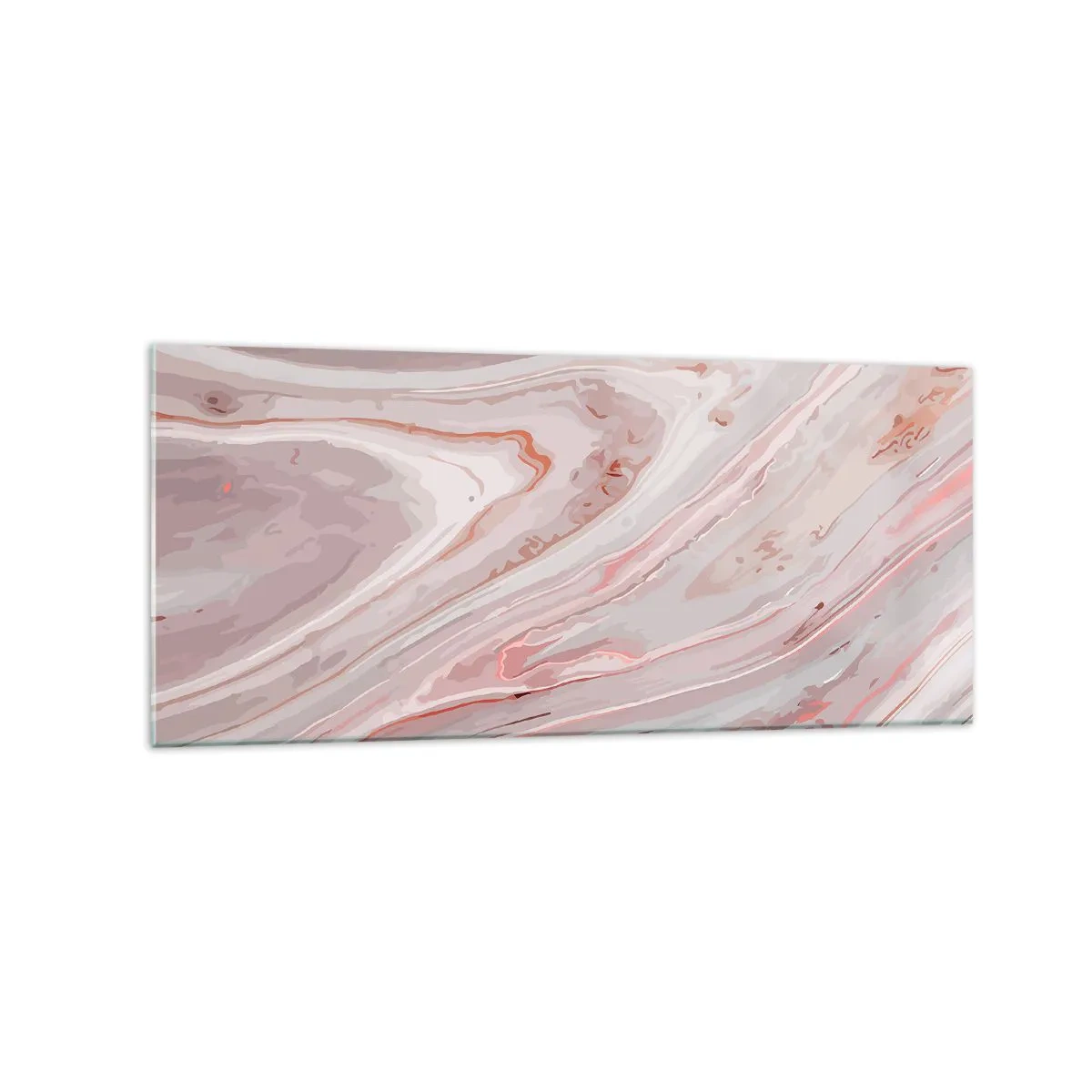 Billede på glas - Flydende lyserødt - 120x50 cm
