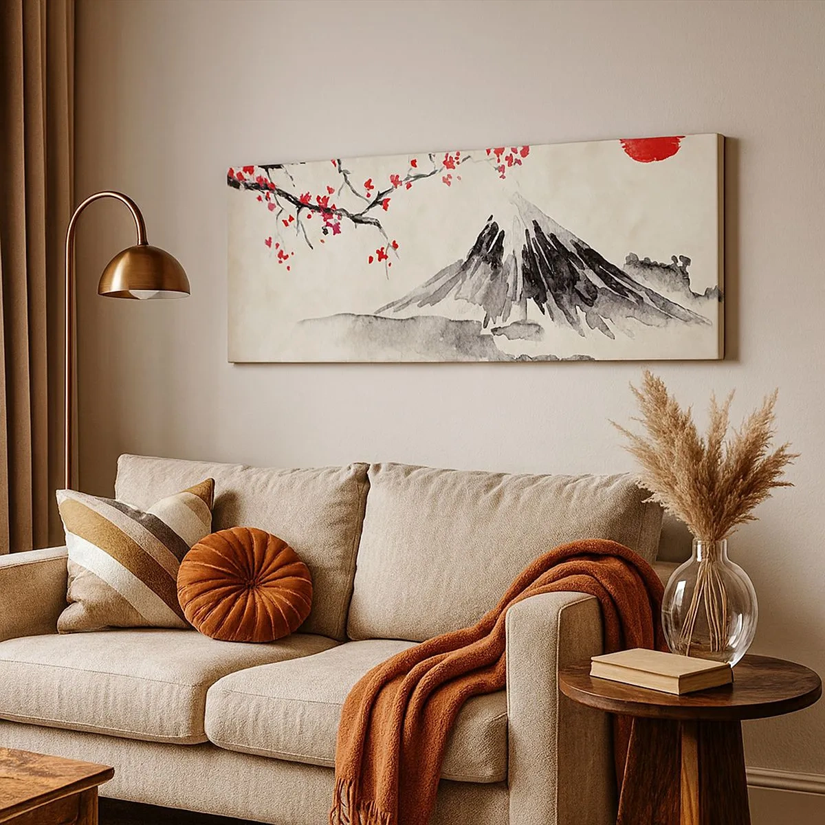 Lærredstryk - Billede på lærred - Bliv forelsket i Japan - 100x40 cm