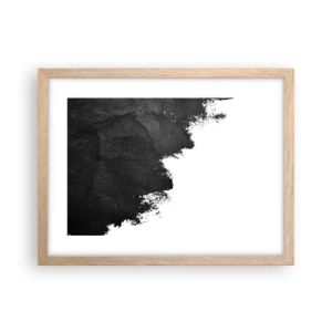Plakat i ramme af lyst egetræ - Elementer: jord - 40x30 cm