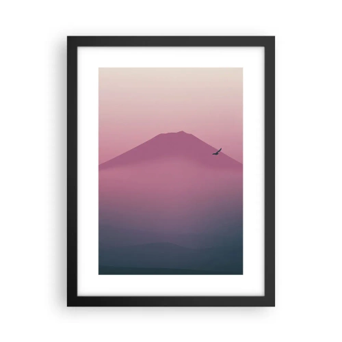 Plakat i sort ramme - Vandrer over skyerne - 30x40 cm