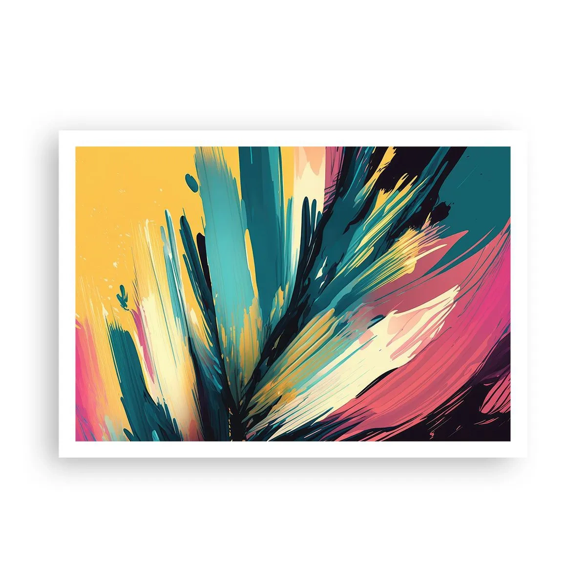 Plakat - Komposition - en eksplosion af glæde - 100x70 cm