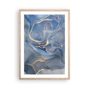 Plakat i ramme af lyst egetræ - Guldstøv - 50x70 cm