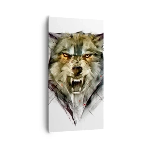 Lærredstryk - Billede på lærred - Ikke et skridt! - 65x120 cm