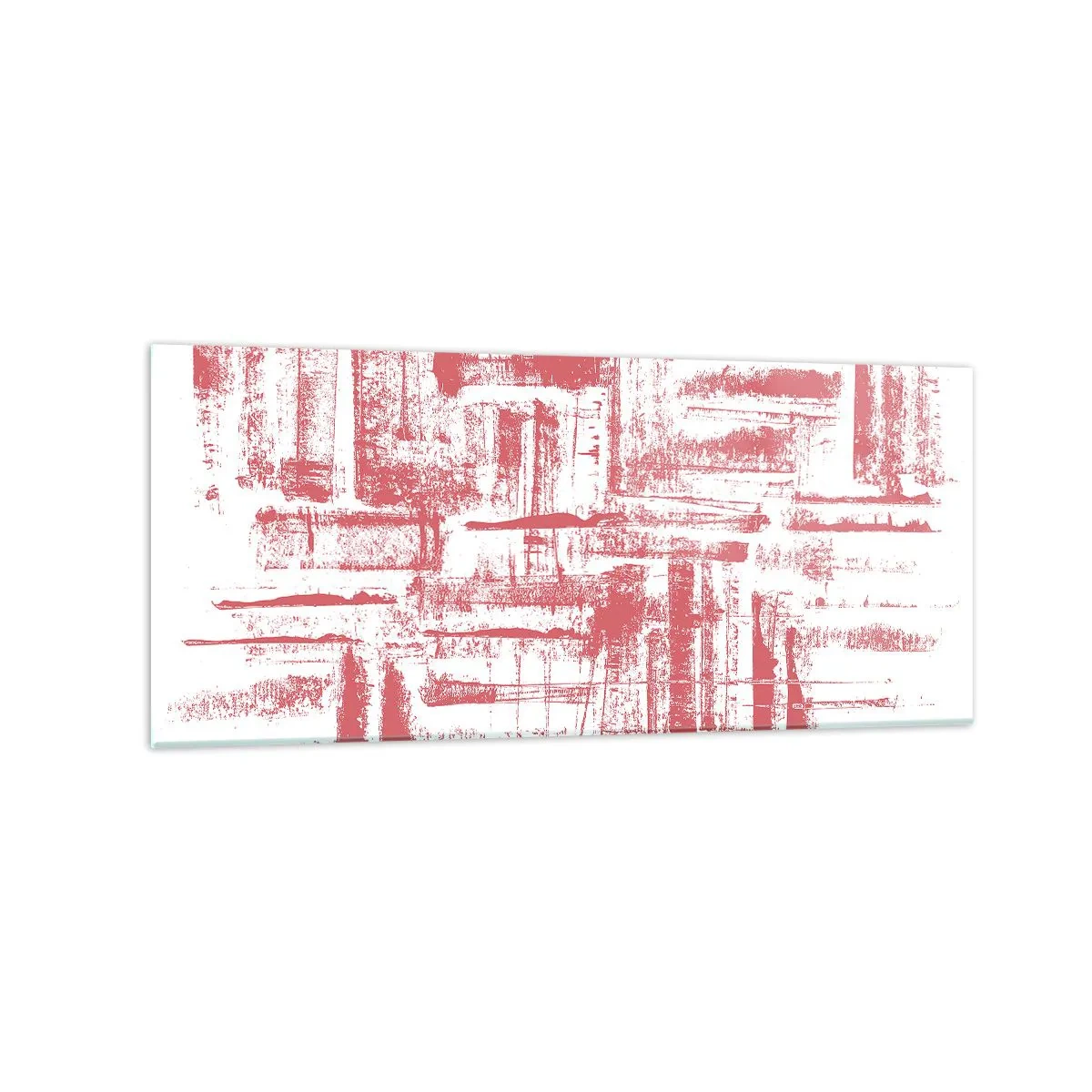 Billede på glas - Rød by - 120x50 cm