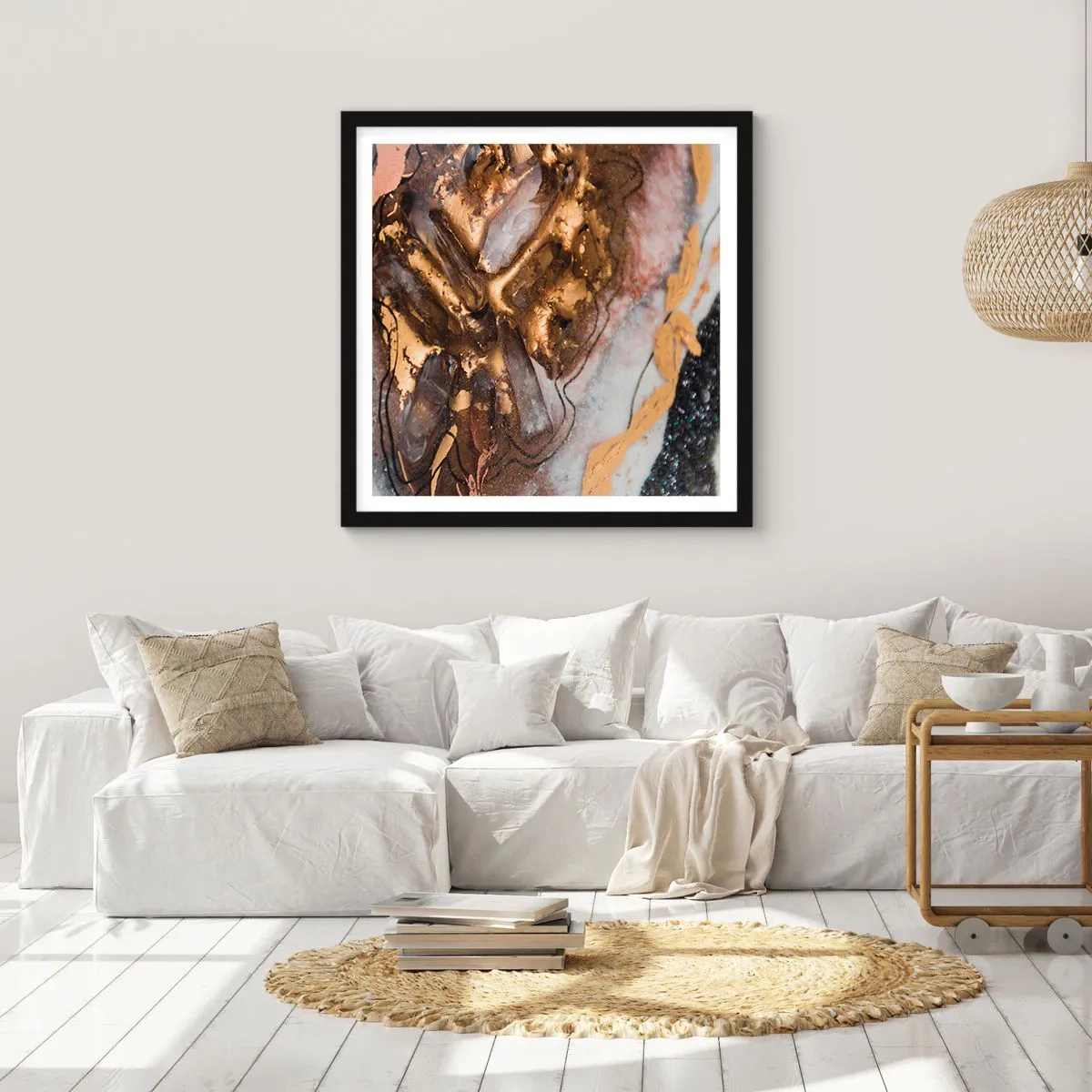 Plakat i sort ramme - Jord element - 40x40 cm