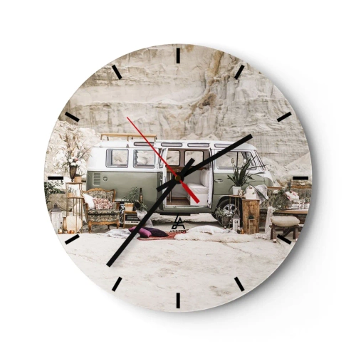 Vægur, Uret - Tid til at starte rejsen - 40x40 cm