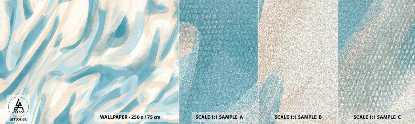 Prøve Fototapet Premium Sand - Forårsbriser - Stykke, Lyse, Pastel - 100x30 cm