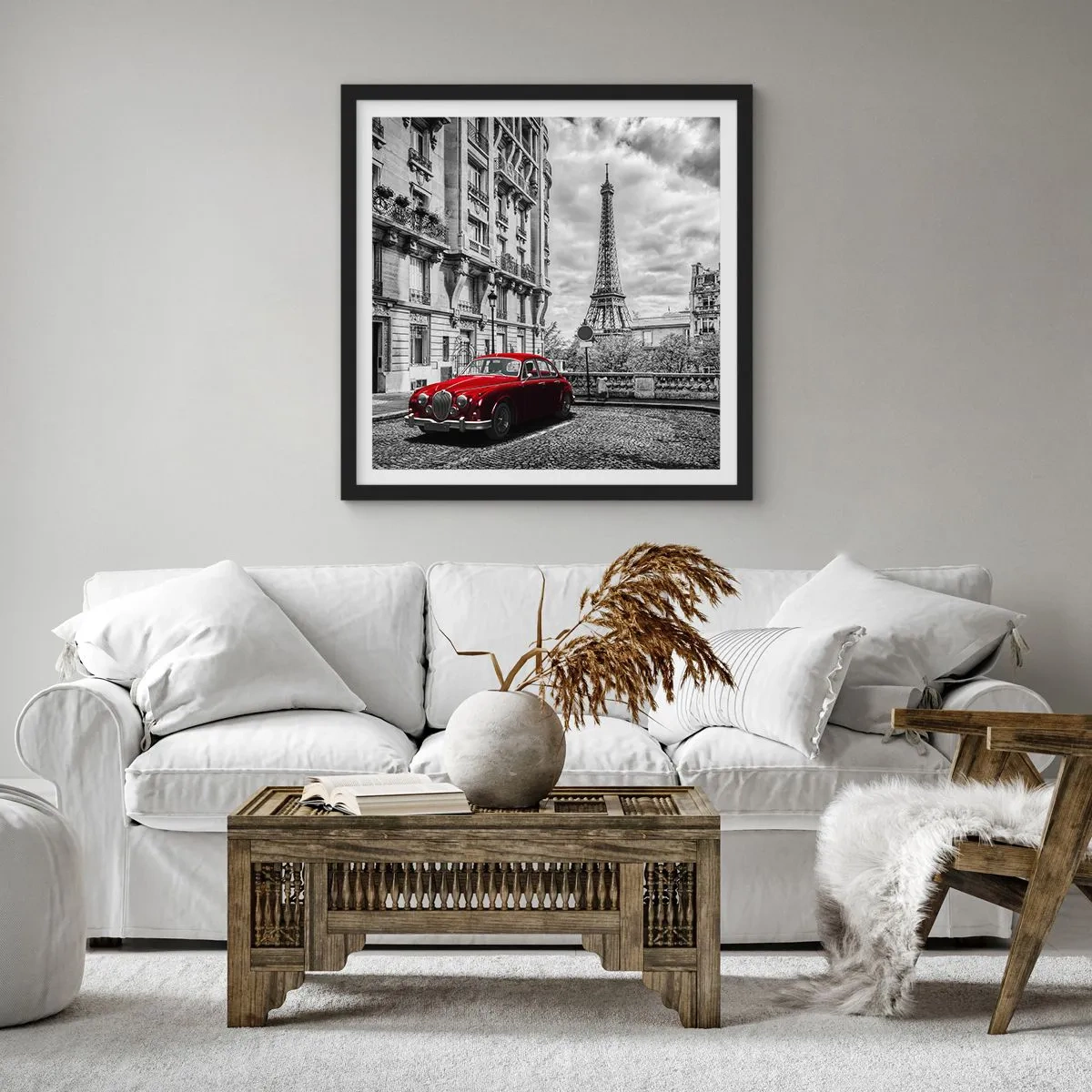 Plakat i sort ramme - Rovdyr i byen - 60x60 cm