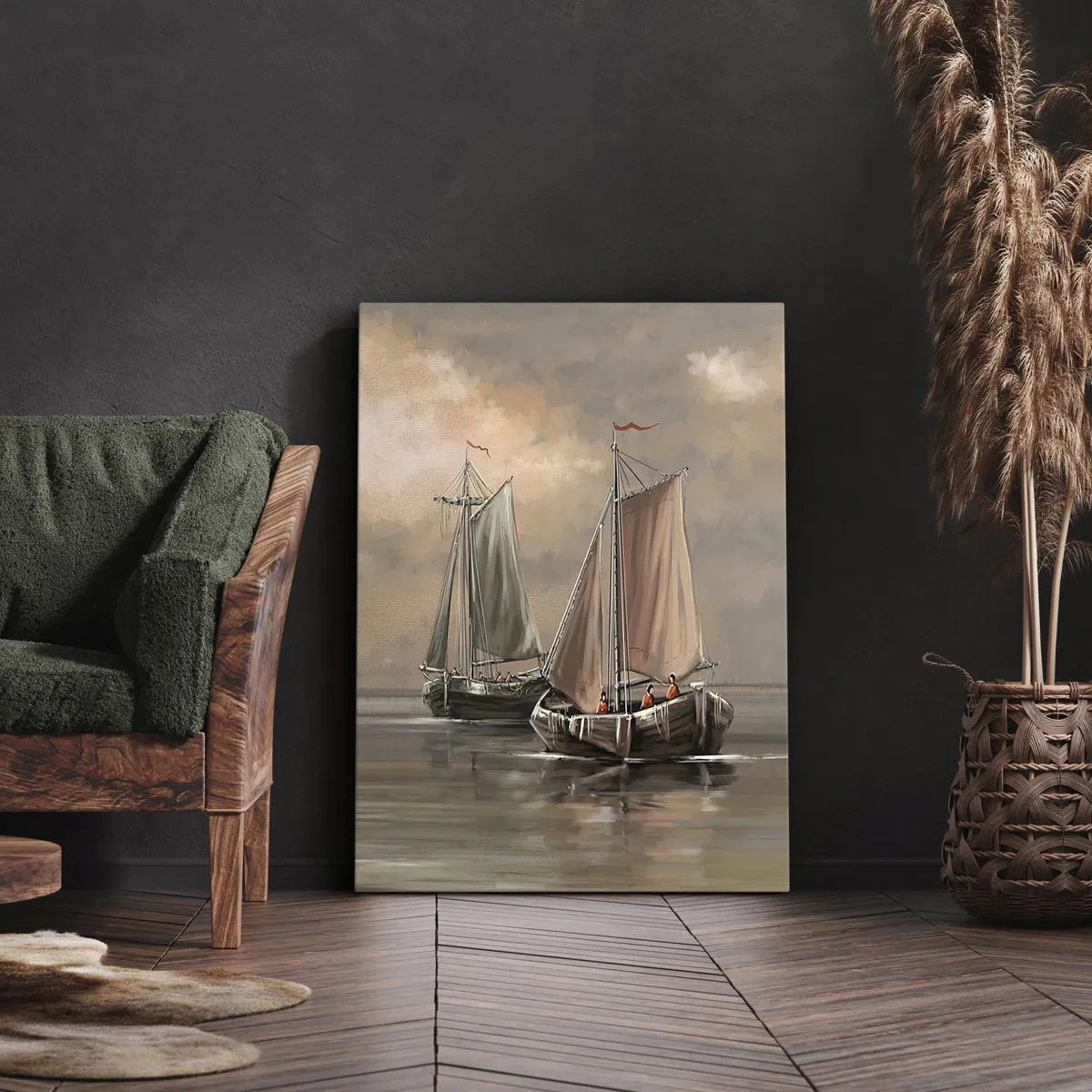 Lærredstryk - Billede på lærred - Sømændenes tilbagevenden - 50x70 cm