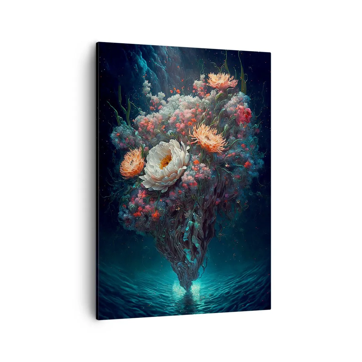 Lærredstryk - Billede på lærred - Mærkelig have - 50x70 cm