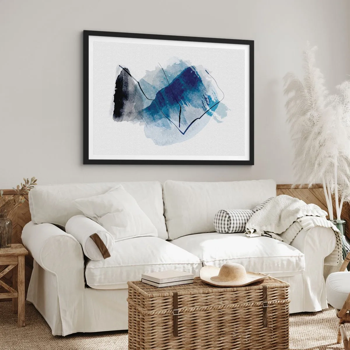 Plakat i sort ramme - Isbjerg - 50x40 cm
