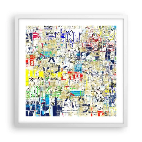 Plakat i hvid ramme - Simpelthen en fryd for øjet - 50x50 cm