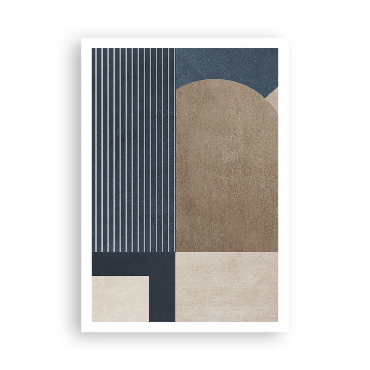 Plakat - En komposition af enkelhed og rundhed - 70x100 cm