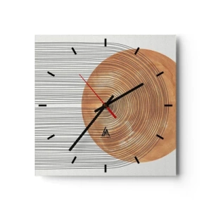 Vægur, Uret - En solrig komposition - 30x30 cm