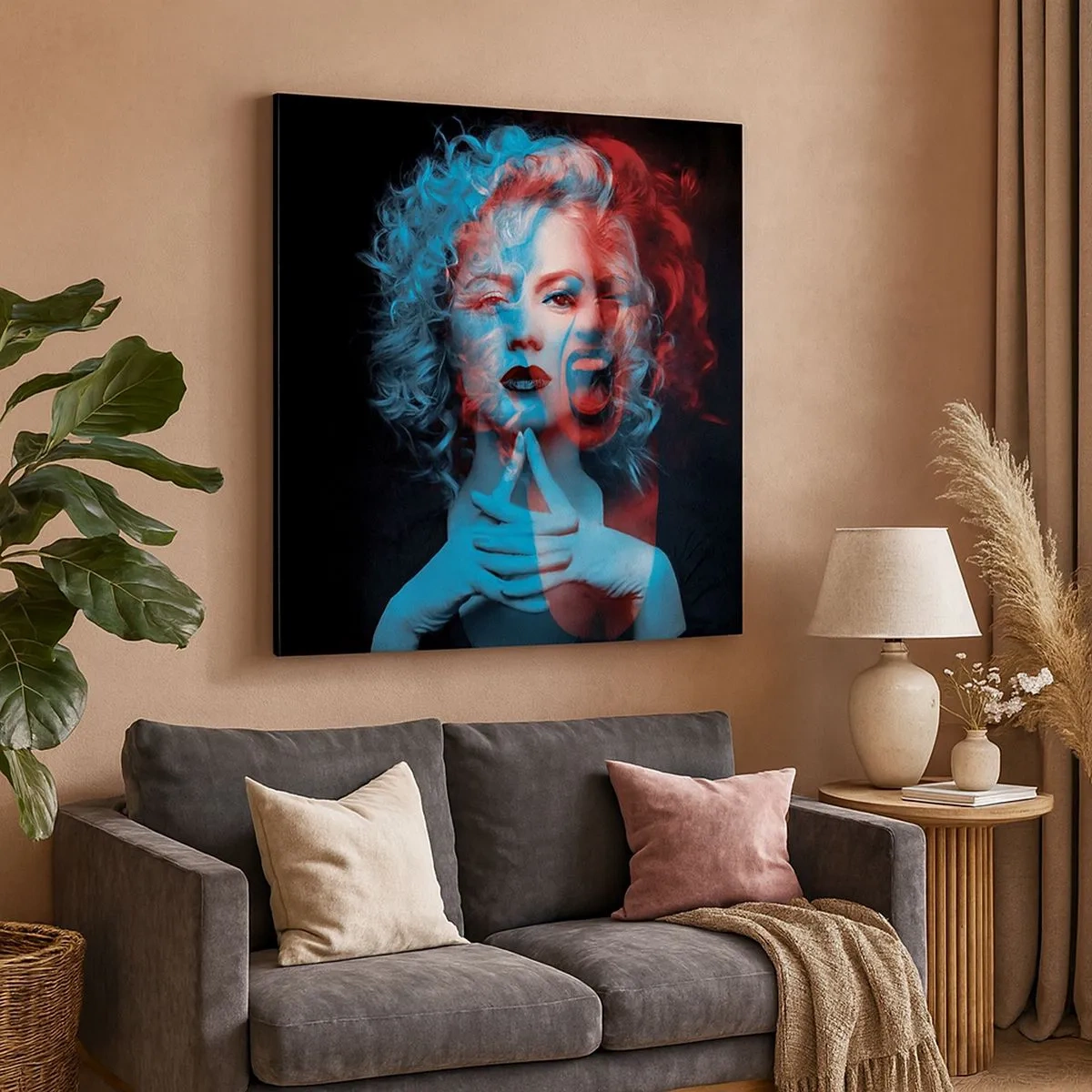 Lærredstryk - Billede på lærred - Alter ego - 30x30 cm