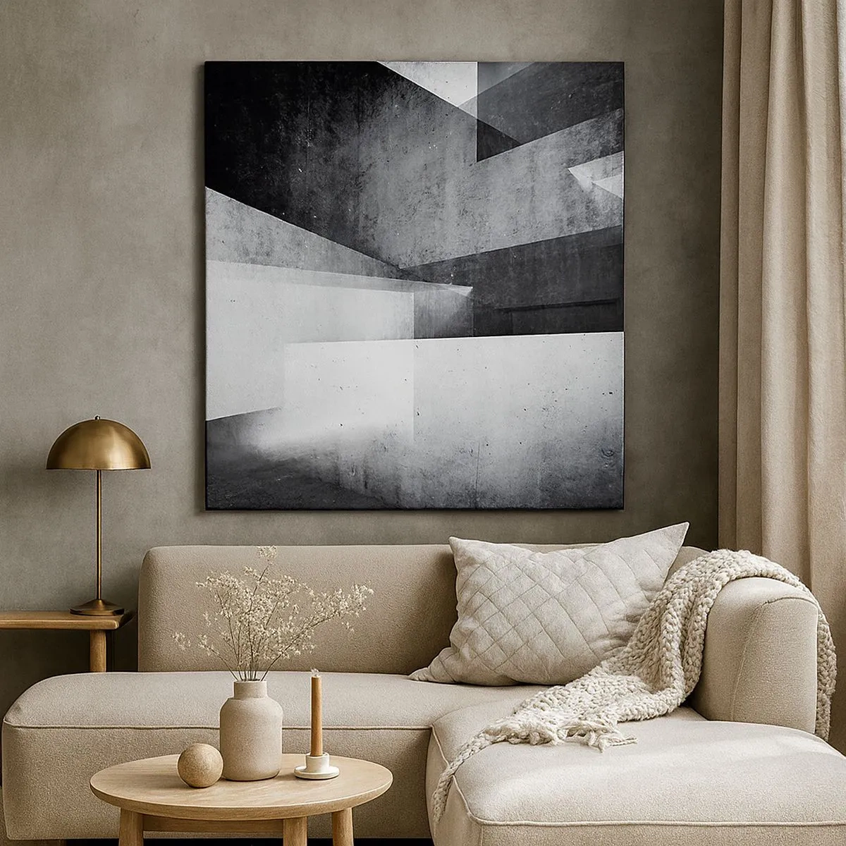 Lærredstryk - Billede på lærred - Rummet struktur - 30x30 cm