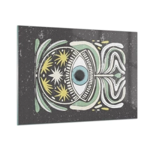 Billede på glas - Stammeritualer - 100x70 cm