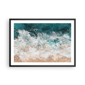 Plakat i sort ramme - Historier fra havet - 70x50 cm