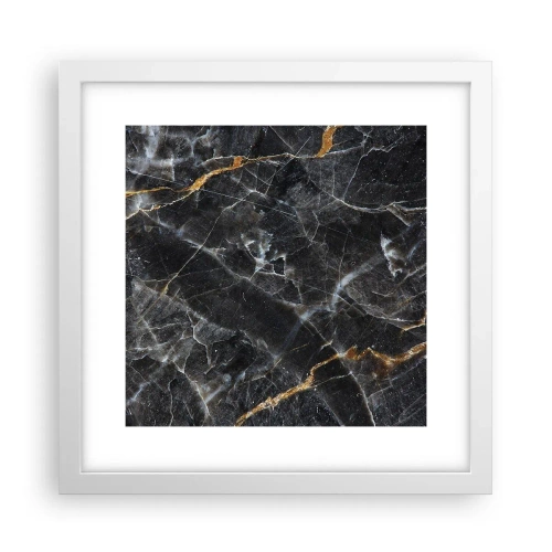 Plakat i hvid ramme - En stens indre liv - 30x30 cm