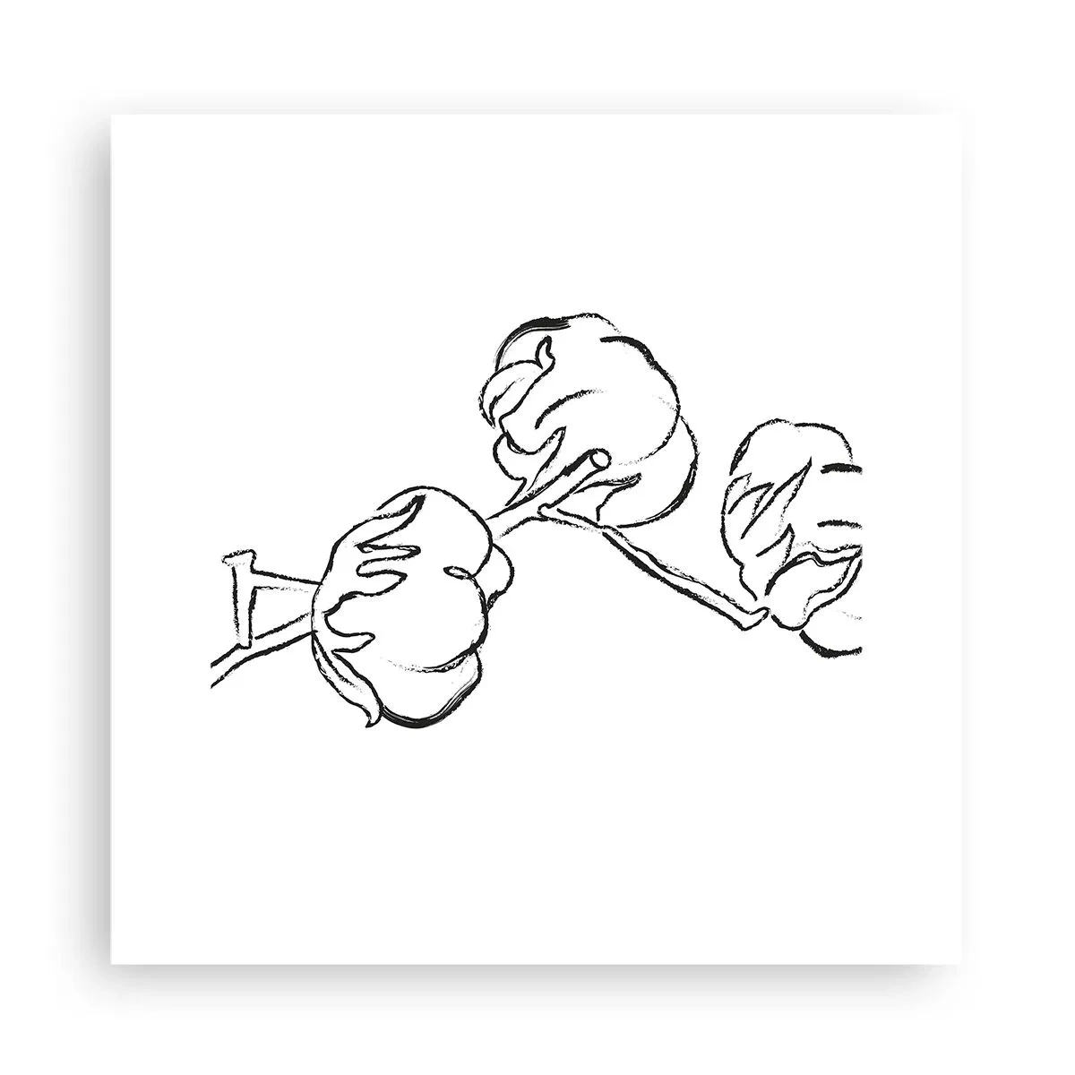 Plakat - Bomuld ned - 30x30 cm