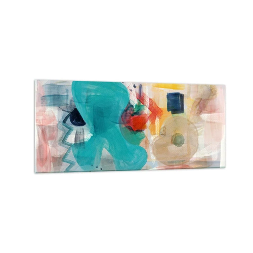 Billede på glas - Et farverigt spil - 120x50 cm