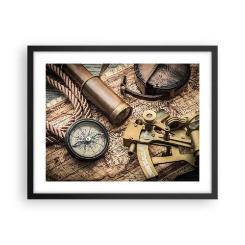 Plakat i sort ramme - Fastlægge kursen - 50x40 cm
