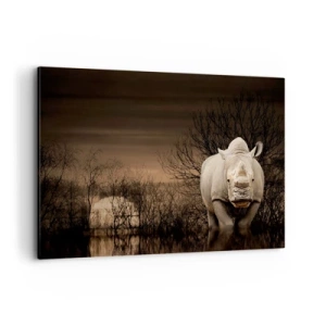 Lærredstryk - Billede på lærred - Hvidt mod naturen - 100x70 cm