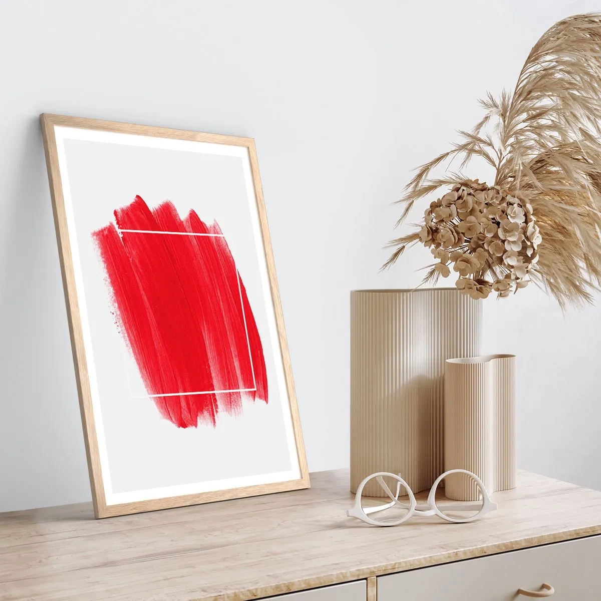 Plakat i ramme af lyst egetræ - Uden for rammen - 70x100 cm