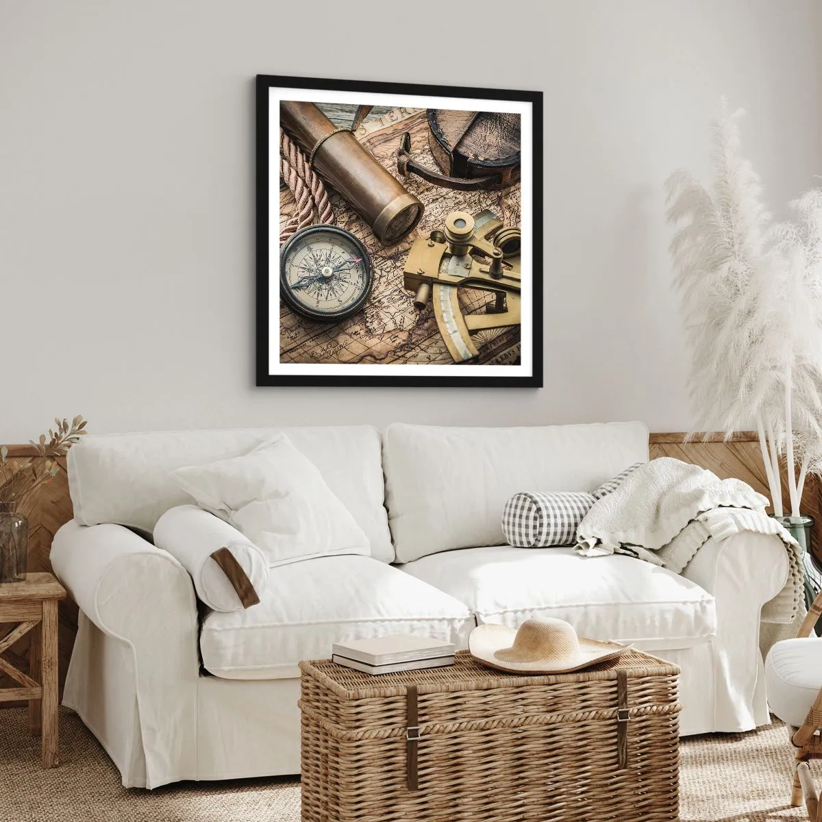 Plakat i sort ramme - Fastlægge kursen - 50x50 cm