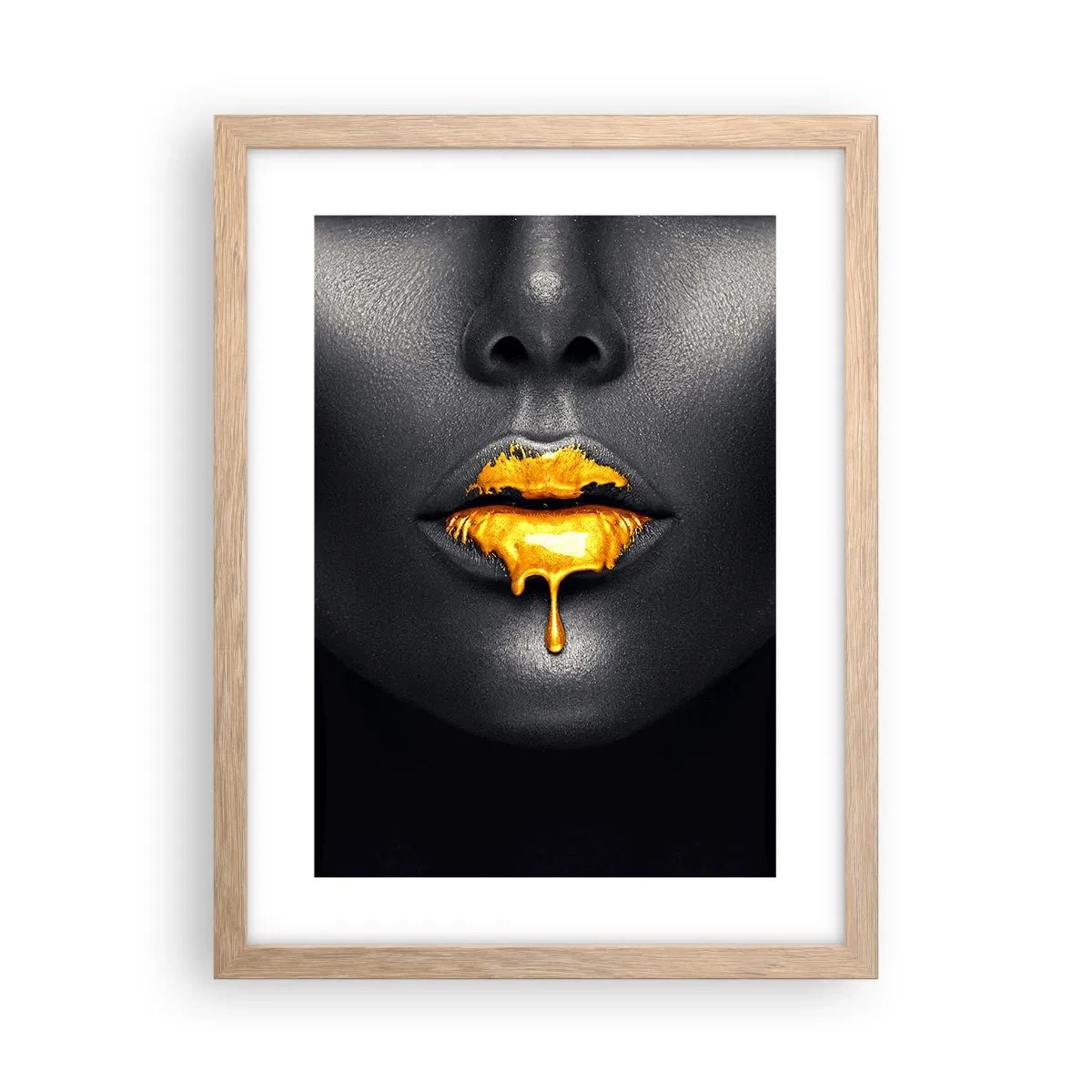 Plakat i ramme af lyst egetræ - Gyldenmund - 30x40 cm