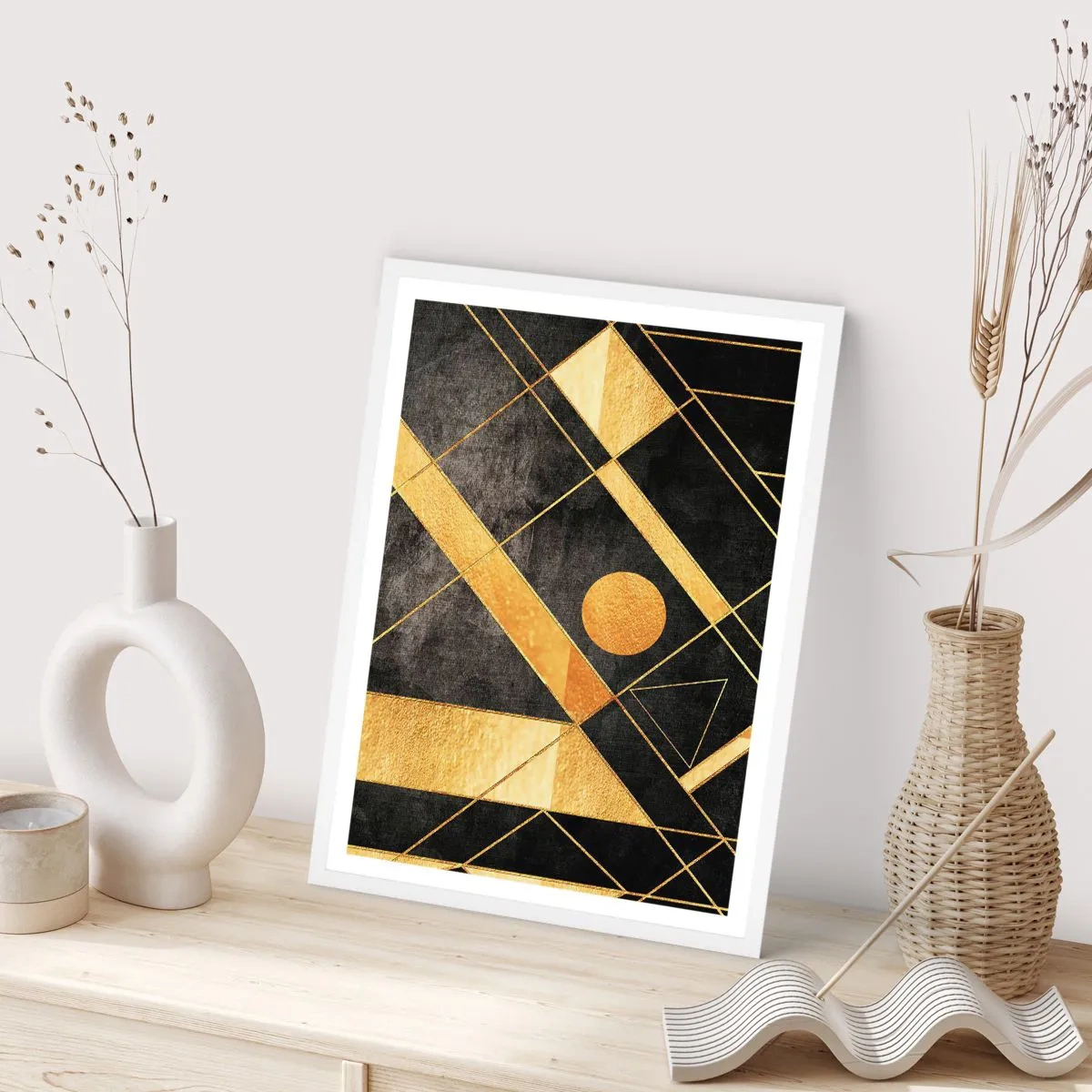 Plakat i hvid ramme - Ørkenens sol - 61x91 cm