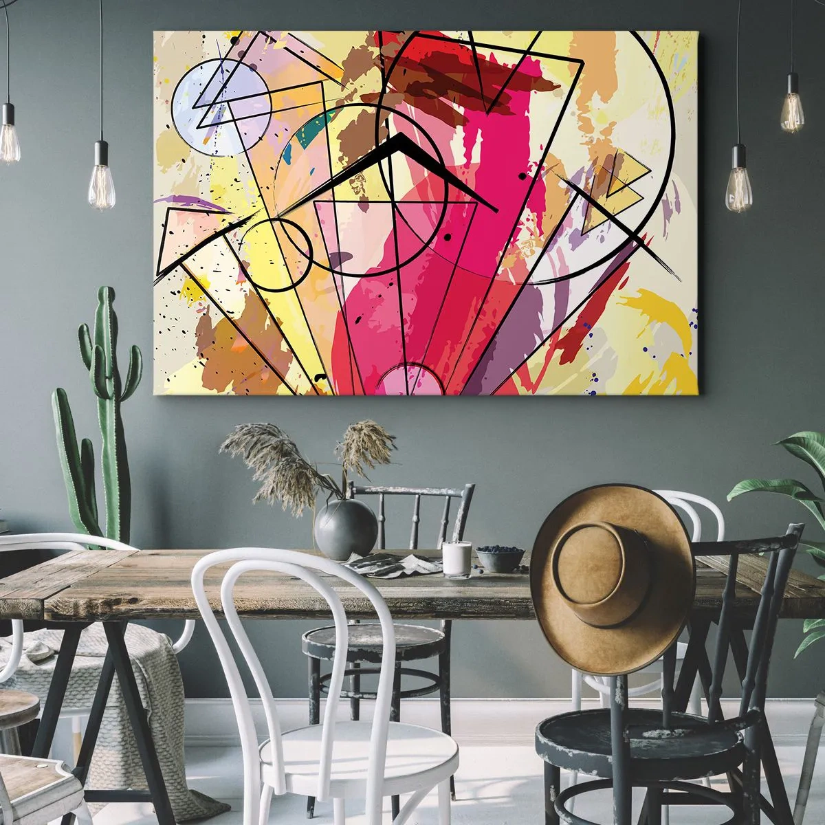 Lærredstryk - Billede på lærred - Eksplosion - 120x80 cm