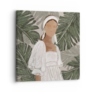 Lærredstryk - Billede på lærred - Eksotisk portræt - 30x30 cm