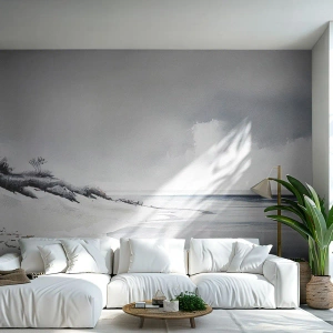 Fototapet Selvklæbende Deluxe Sticker - Altid sammen - Klitter, Strand, Ocean - 250x175 cm