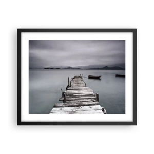 Plakat i sort ramme - Du kan tage af sted i morgen - 50x40 cm