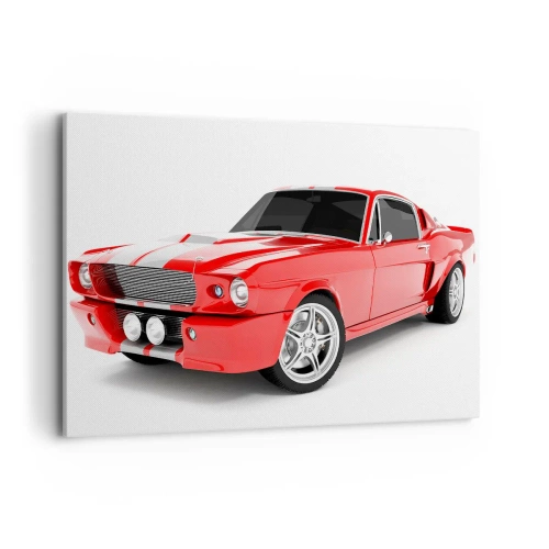 Lærredstryk - Billede på lærred - Mustang så hurtigt som vinden - 120x80 cm