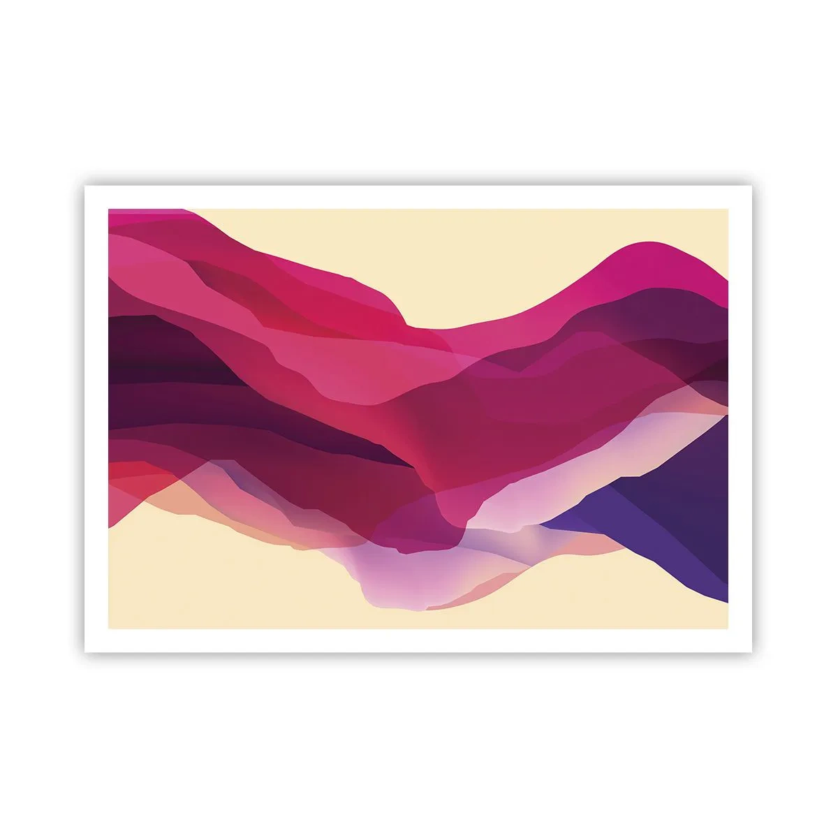 Plakat - Bølger i lilla - 100x70 cm