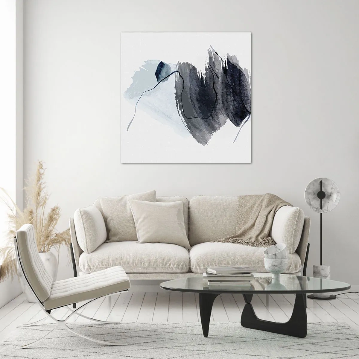 Billede på glas - Intensitet og bevægelse - 40x40 cm