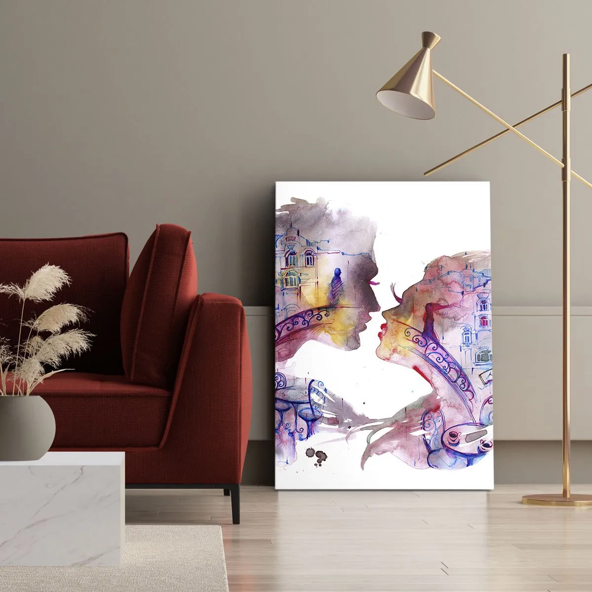 Lærredstryk - Billede på lærred - Sukkenes hemmelige bro - 50x70 cm
