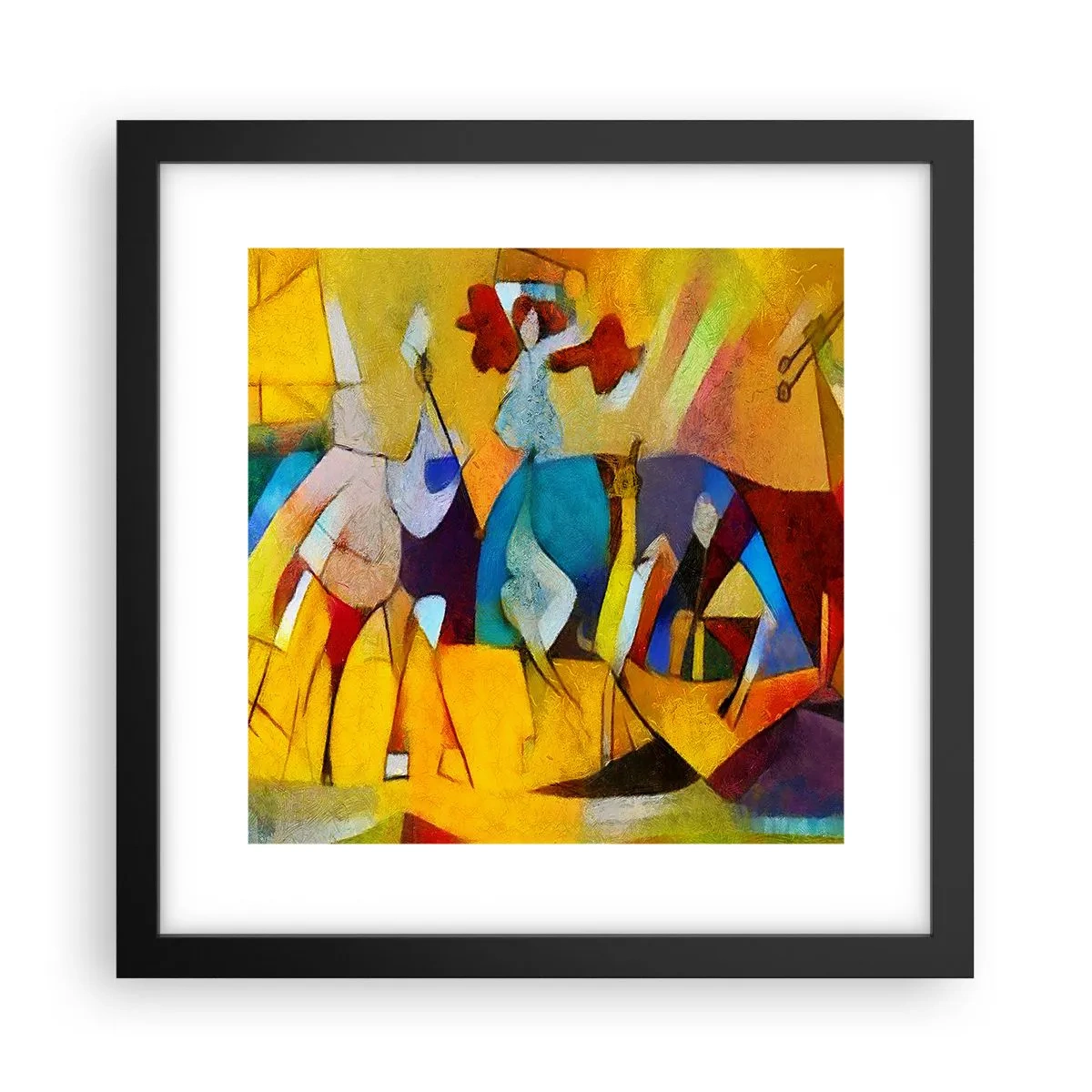 Plakat i sort ramme - Sol - liv - glæde - 30x30 cm
