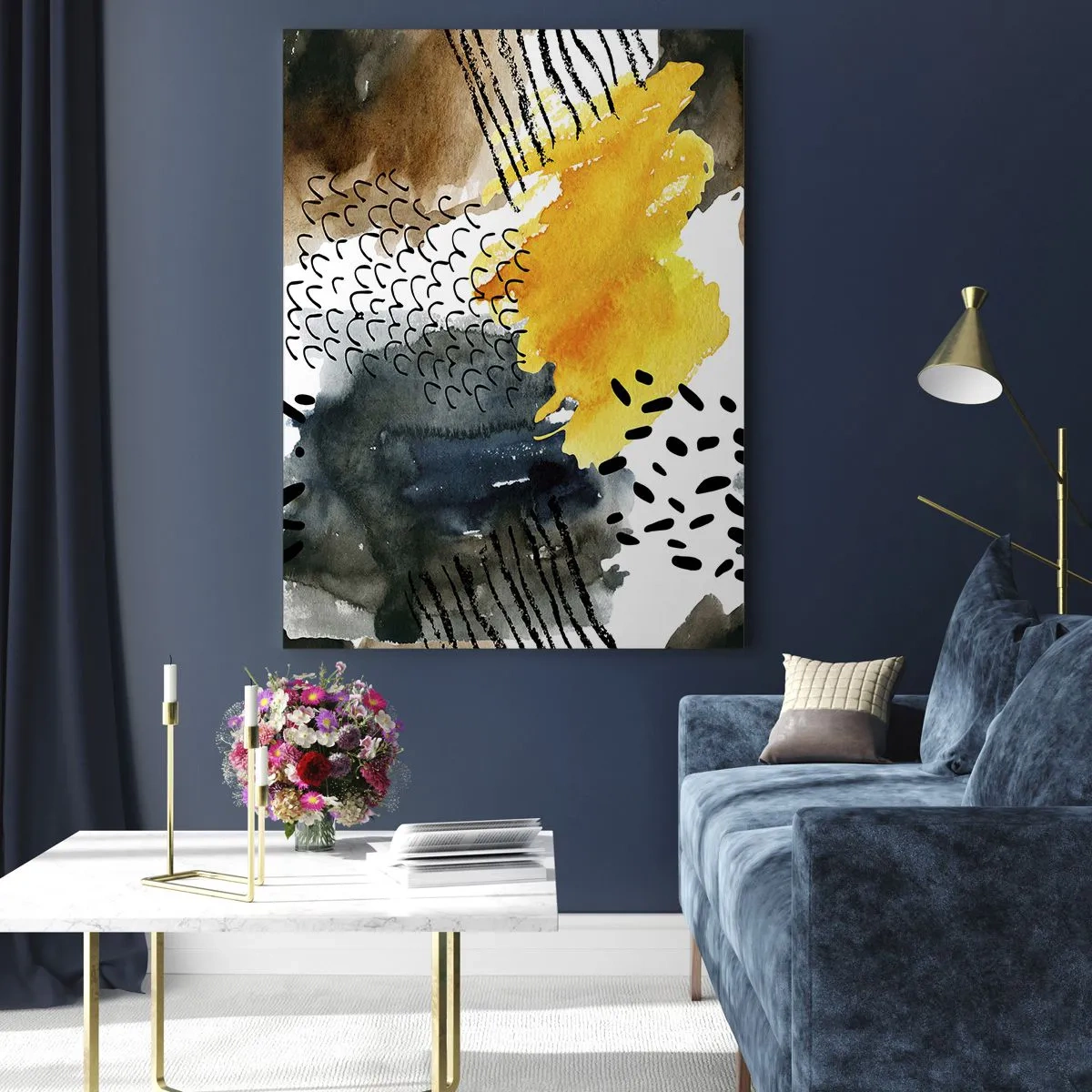 Billede på glas - Et møde mellem elementerne - 50x70 cm