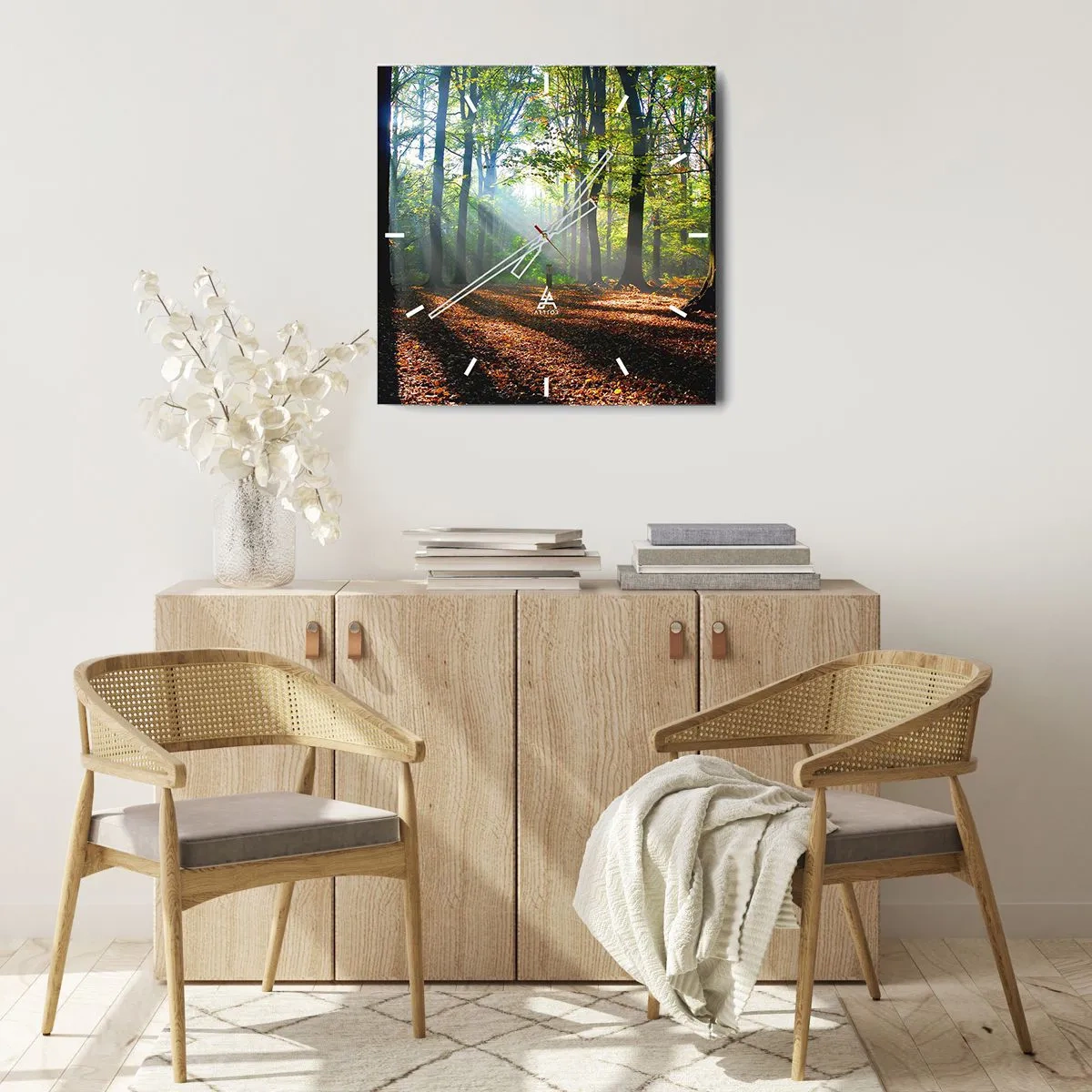 Vægur, Uret - Lys og skygger - 40x40 cm